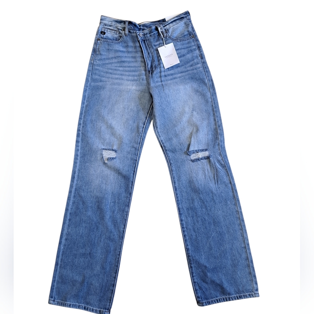 Kancan High Rise Straight Distressed Vintage 90's Jeans Size 7/27